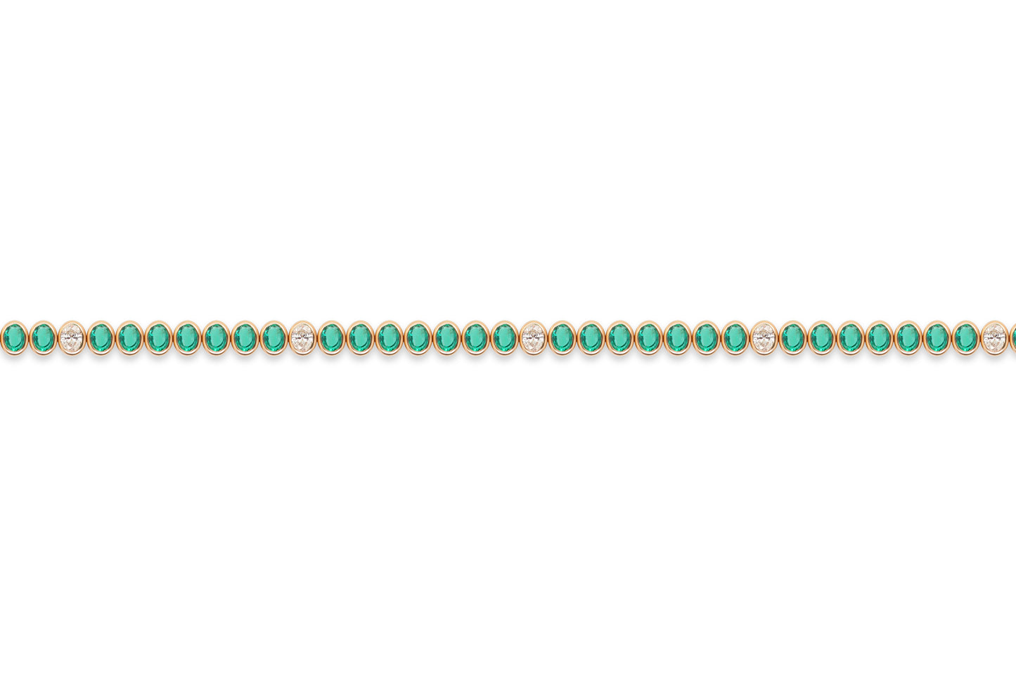 Emerald Oval Tennis Bracelet
