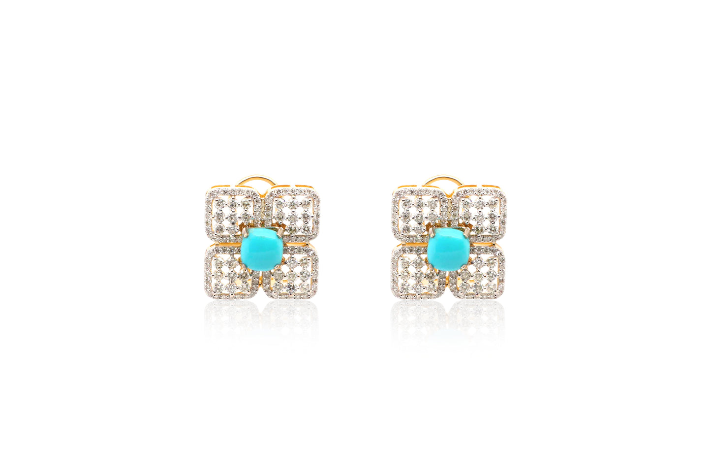 Turquoise Flower Earrings