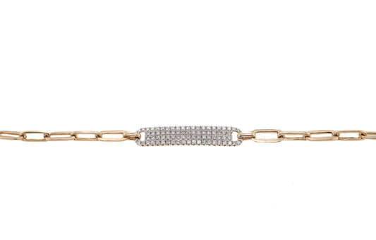 Diamond ID Bar Bracelet