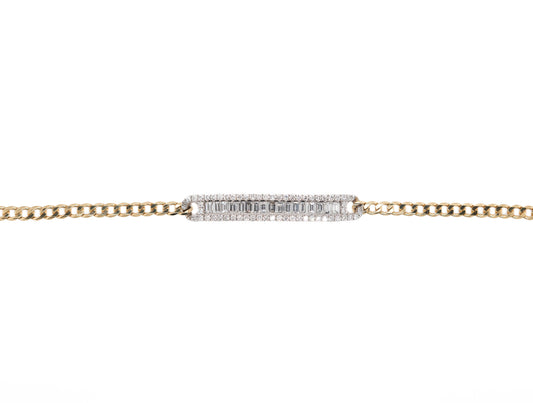 Diamond ID Bar Bracelet