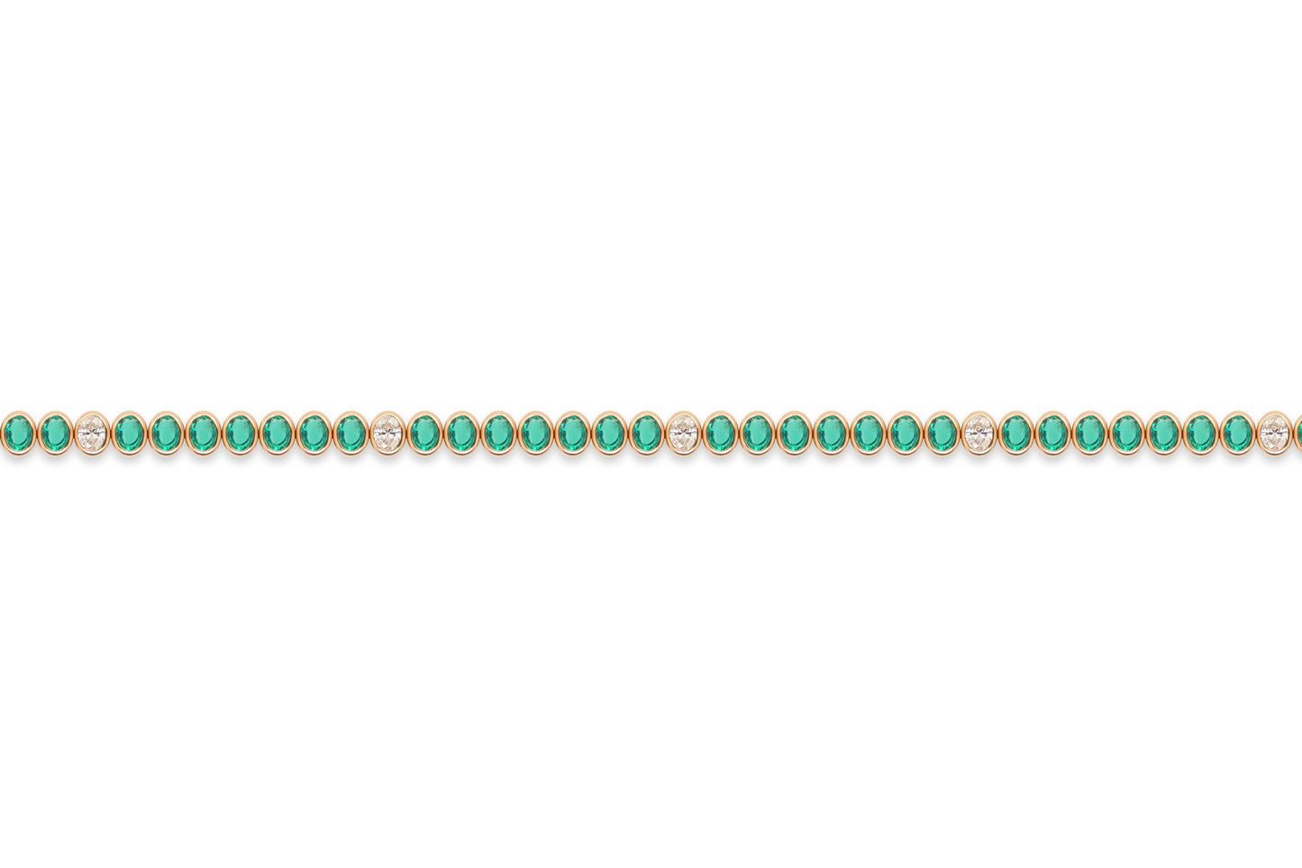 Emerald Oval Tennis Bracelet