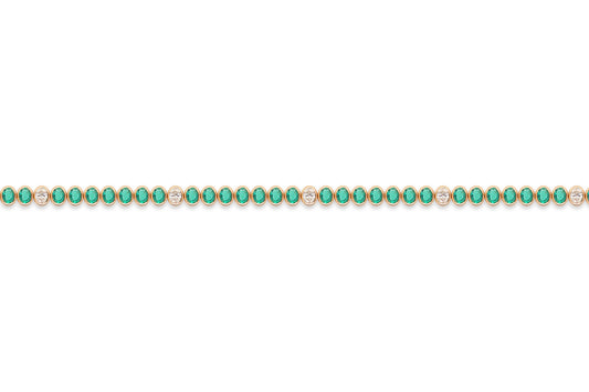 Emerald Oval Tennis Bracelet