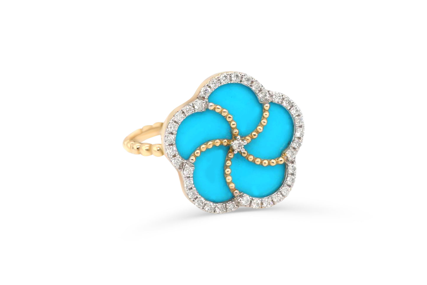 Turquoise Flower Ring