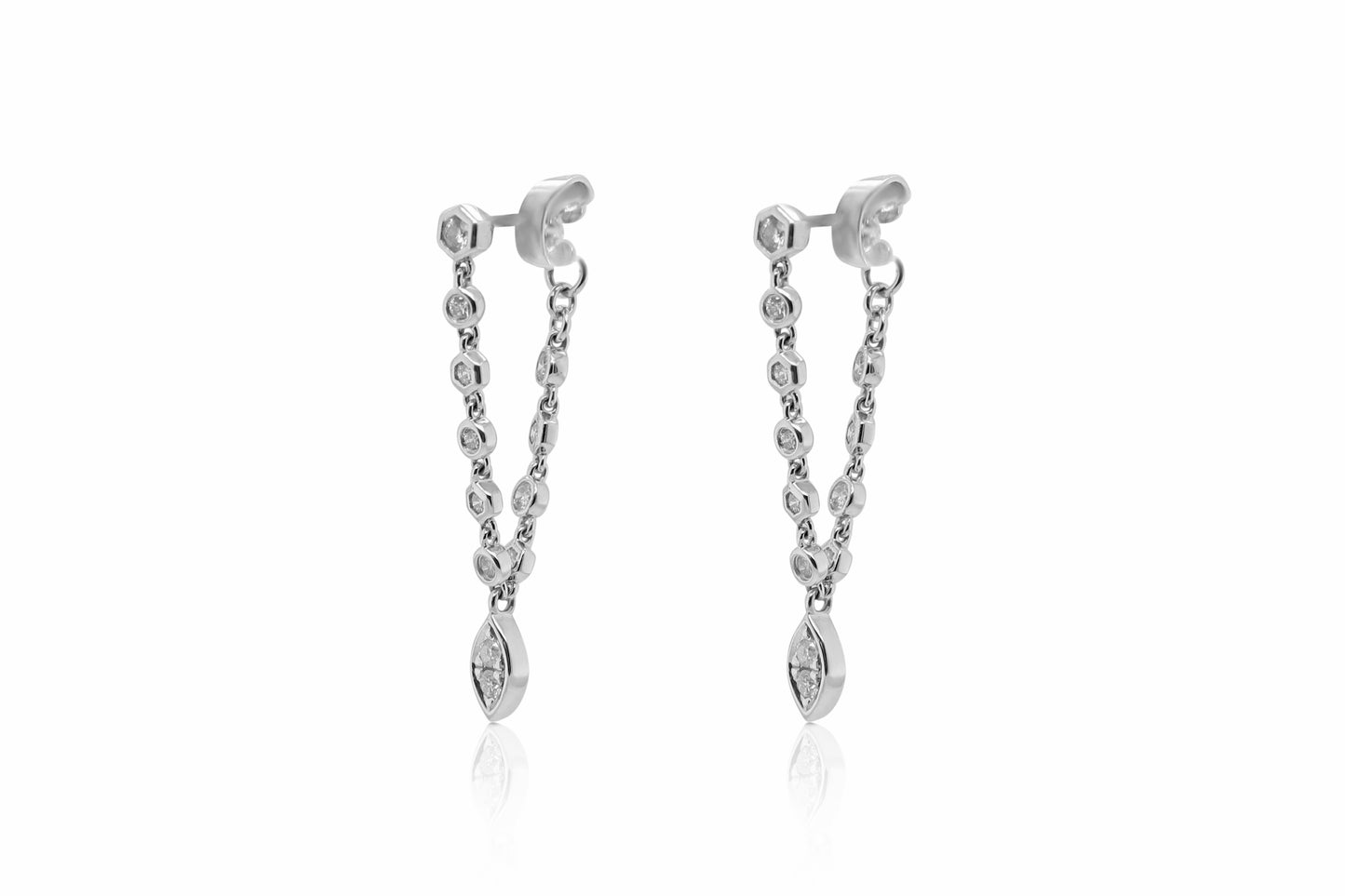 Diamond Chain Earrings