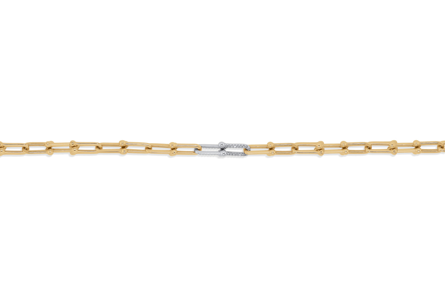 Tiffany Inspired Diamond and Gold Bracelet