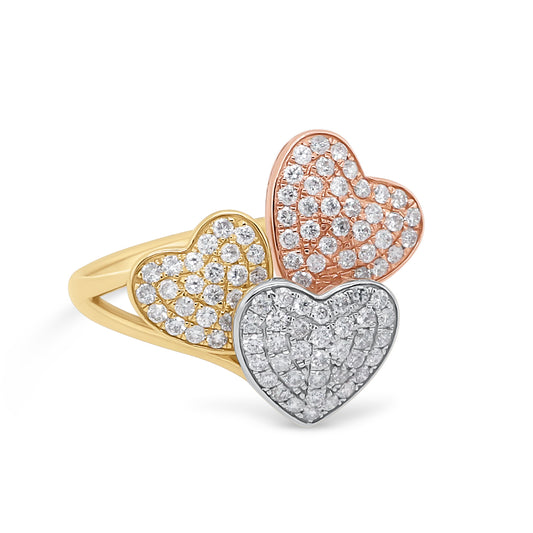 Triple Heart Ring