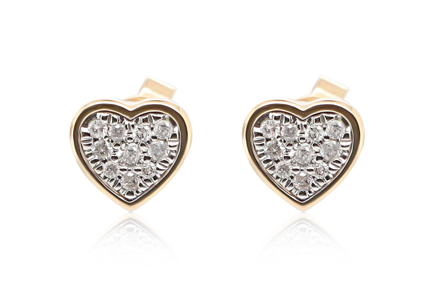 Diamond Heart Studs