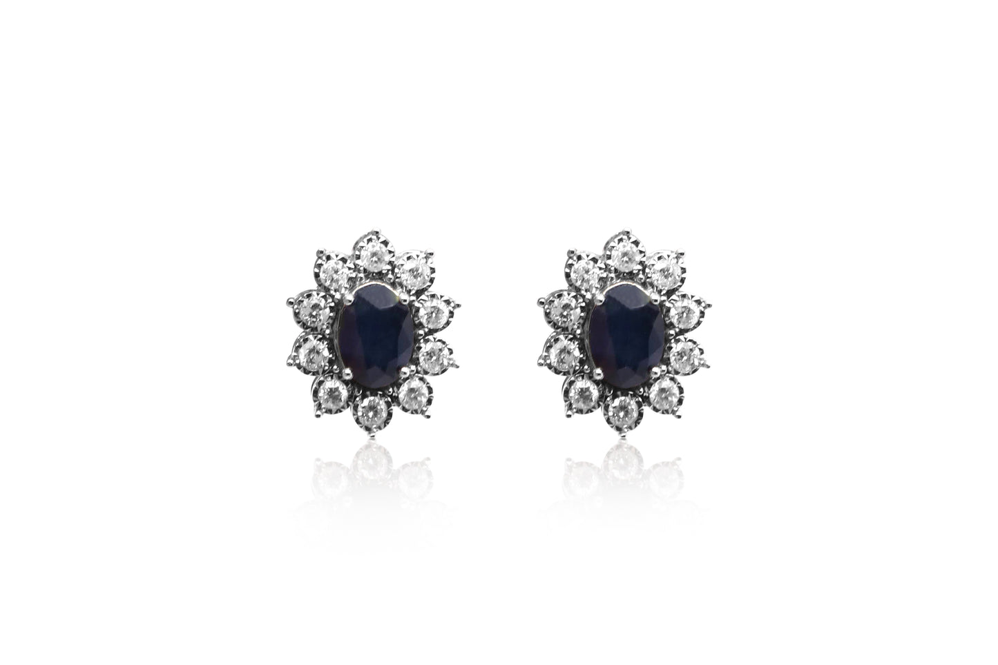 Sapphire and Diamond Earrings