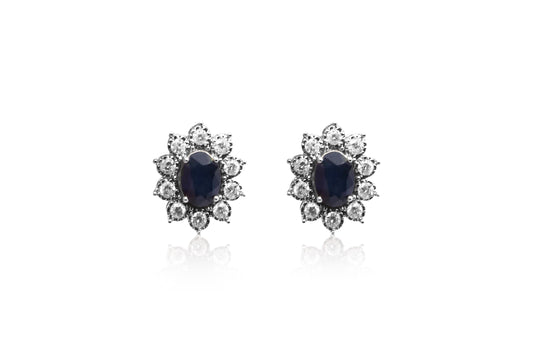 Sapphire and Diamond Earrings