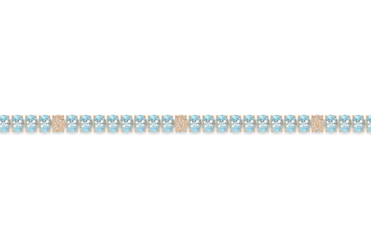 Blue Topaz Tennis Bracelet