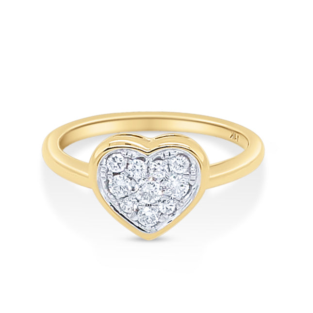 Heart In Bezel Ring