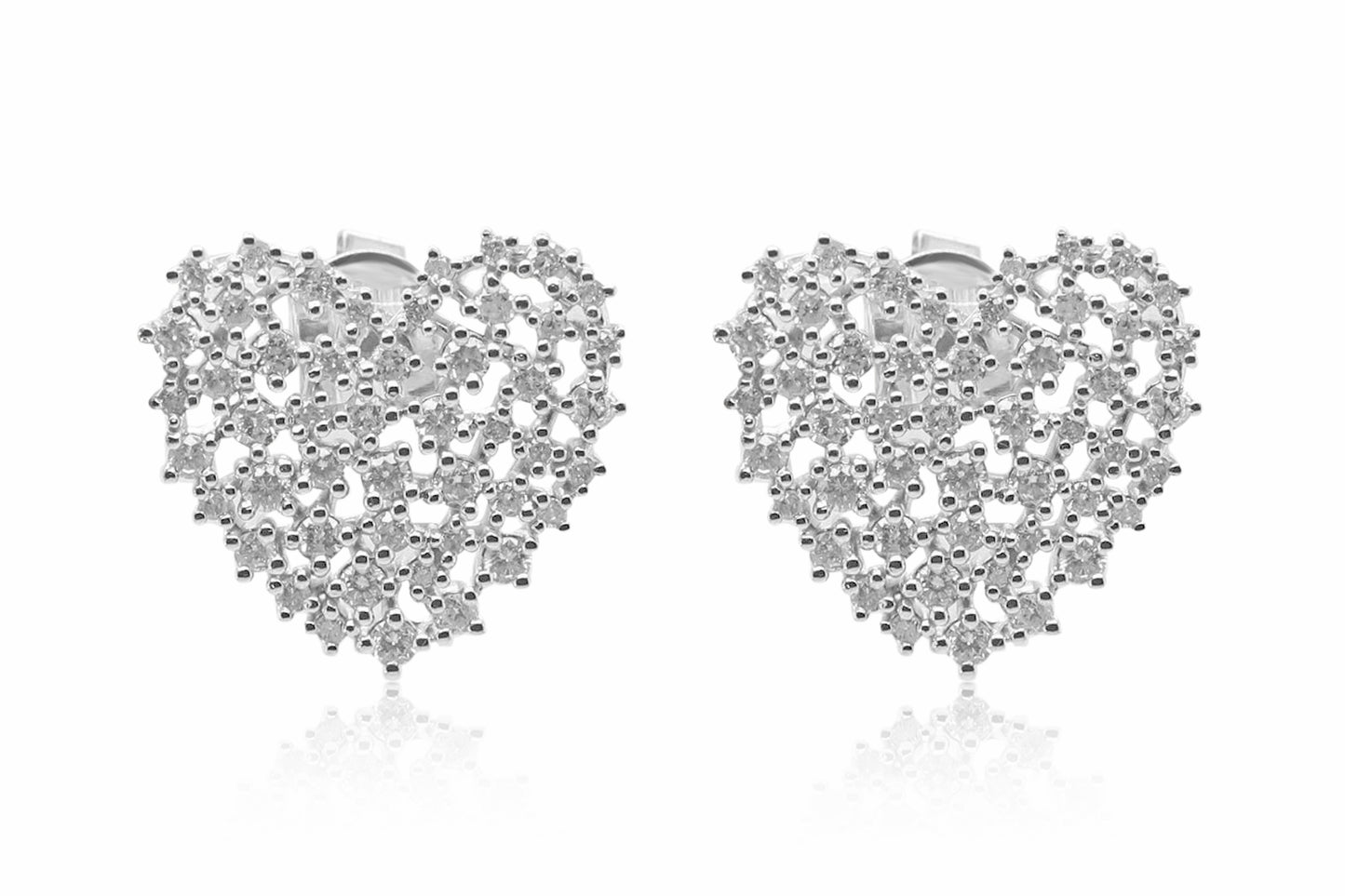 Diamond Heart Earrings