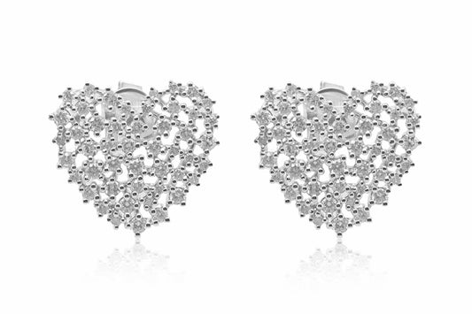 Diamond Heart Earrings