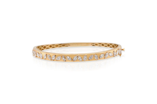 Diamond and Gold Bangle