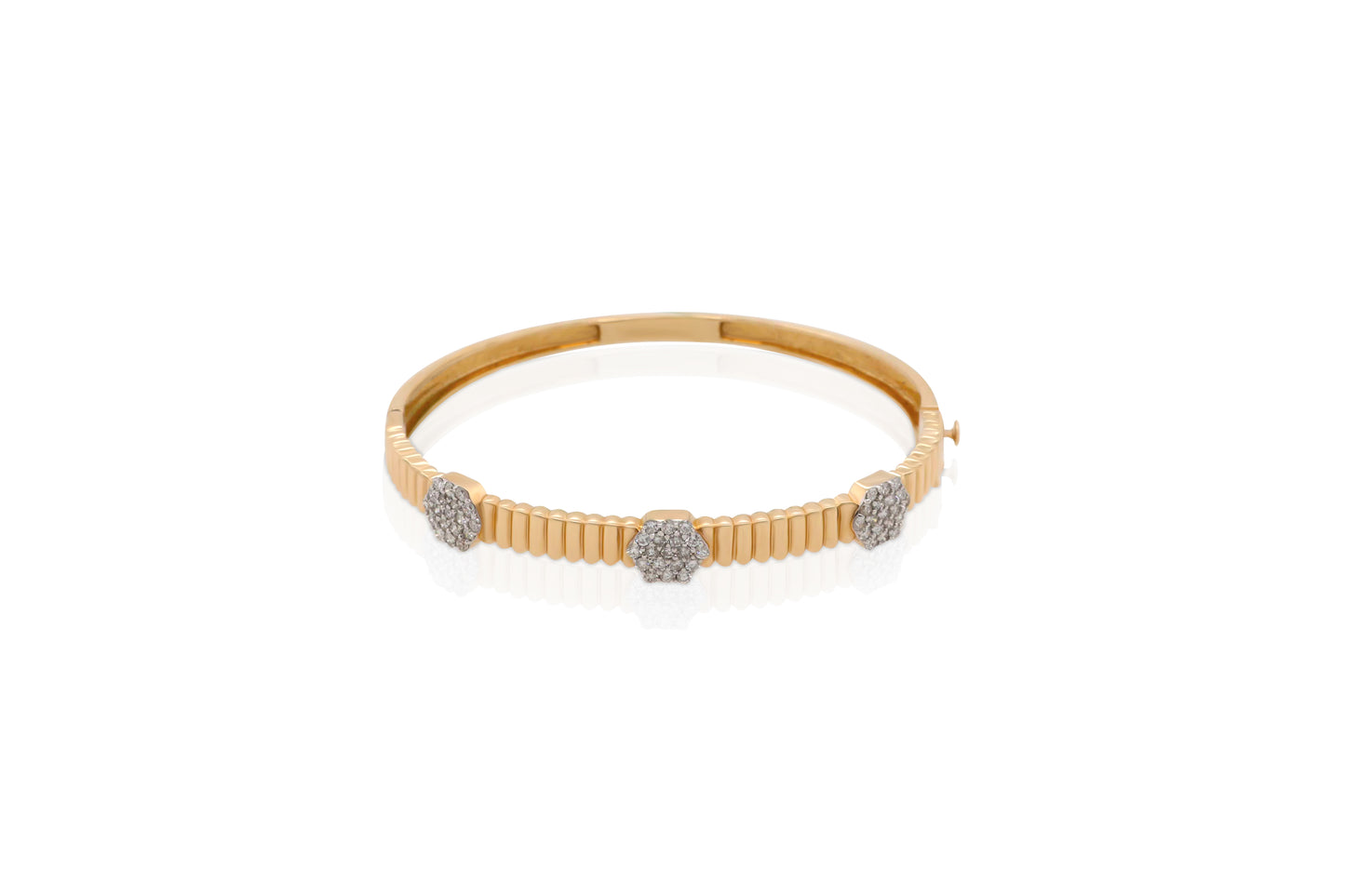 Diamond and Flower Bangle