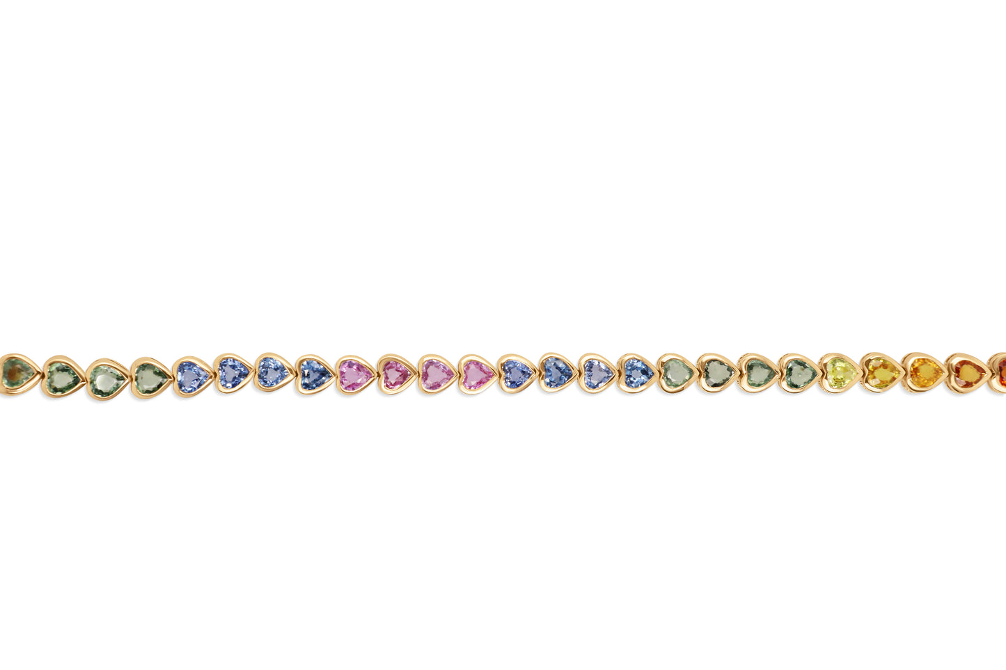 Colorful Heart Tennis Bracelet