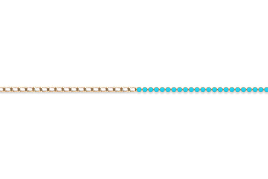 Half Turquoise Half Diamond Tennis Bracelet