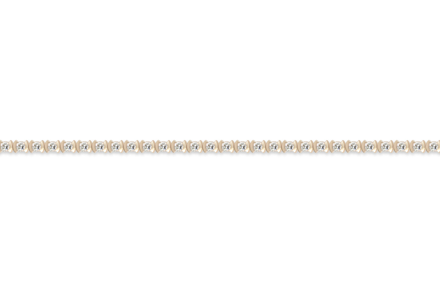 Diamond and Gold Tennis Bracelet