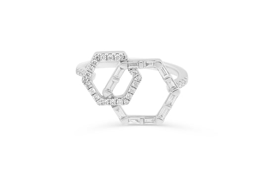 Hexagon Diamond Ring