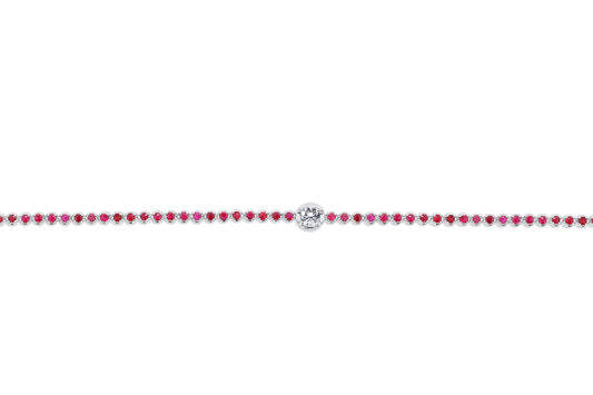 Hadassah Ruby Tennis Bracelet