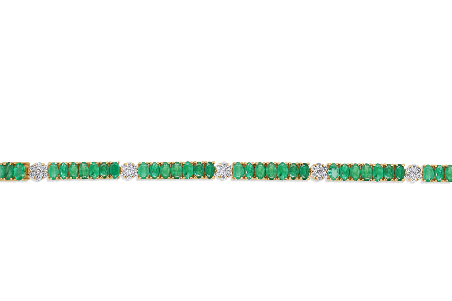 Emerald and Diamond Tennis Bracelet