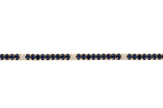 Sapphire and Diamond Tennis Bracelet