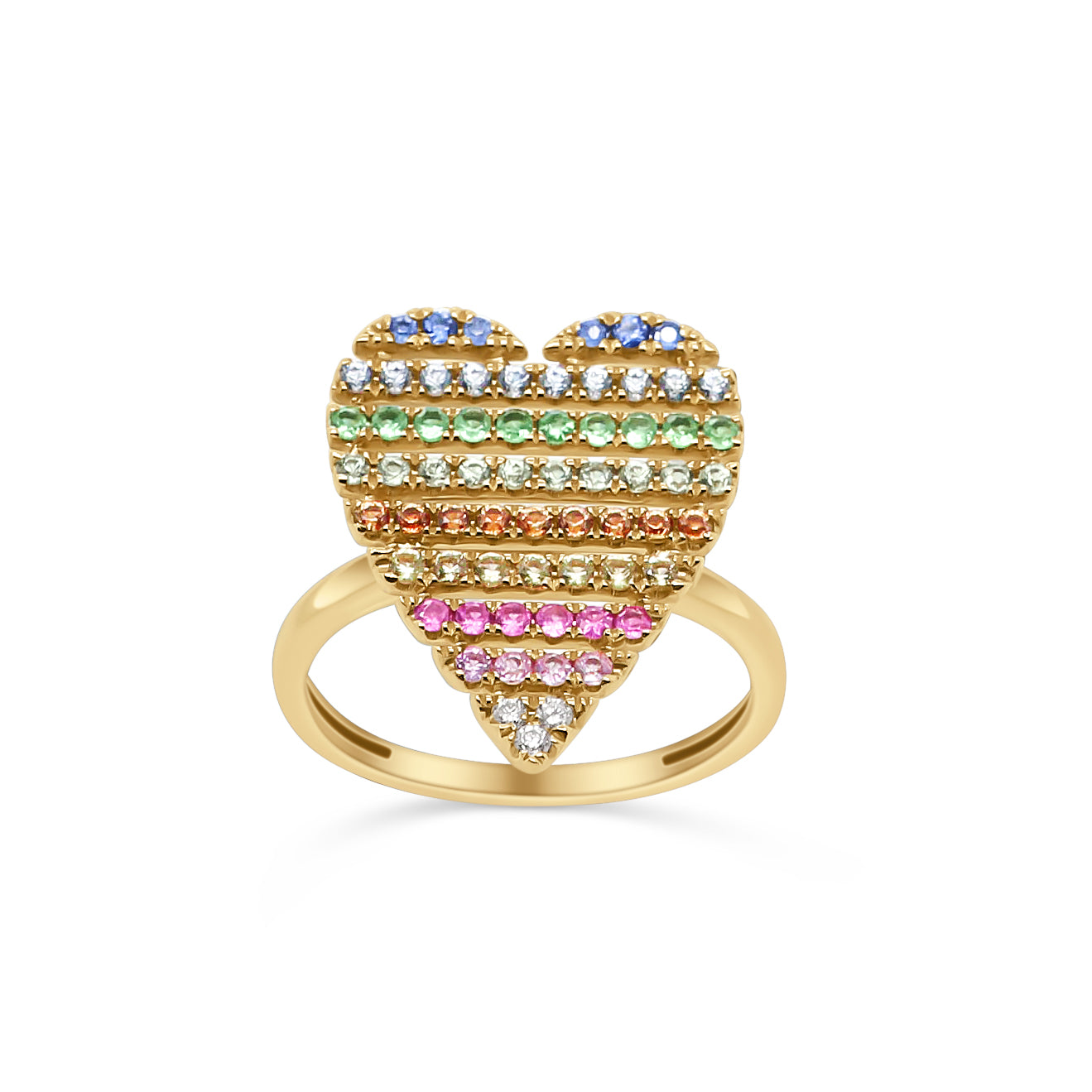 Colorful Heart Ring