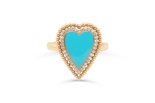 Turquoise Heart Ring