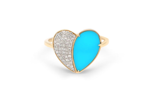 Turquoise Heart Ring