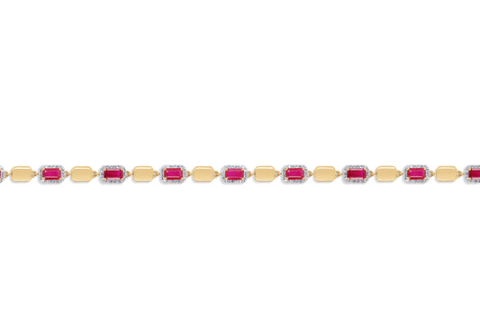 Ruby and Gold Bracelet