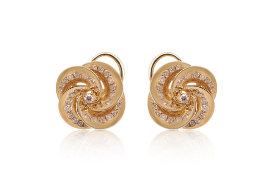 Gold Swirl Earrings