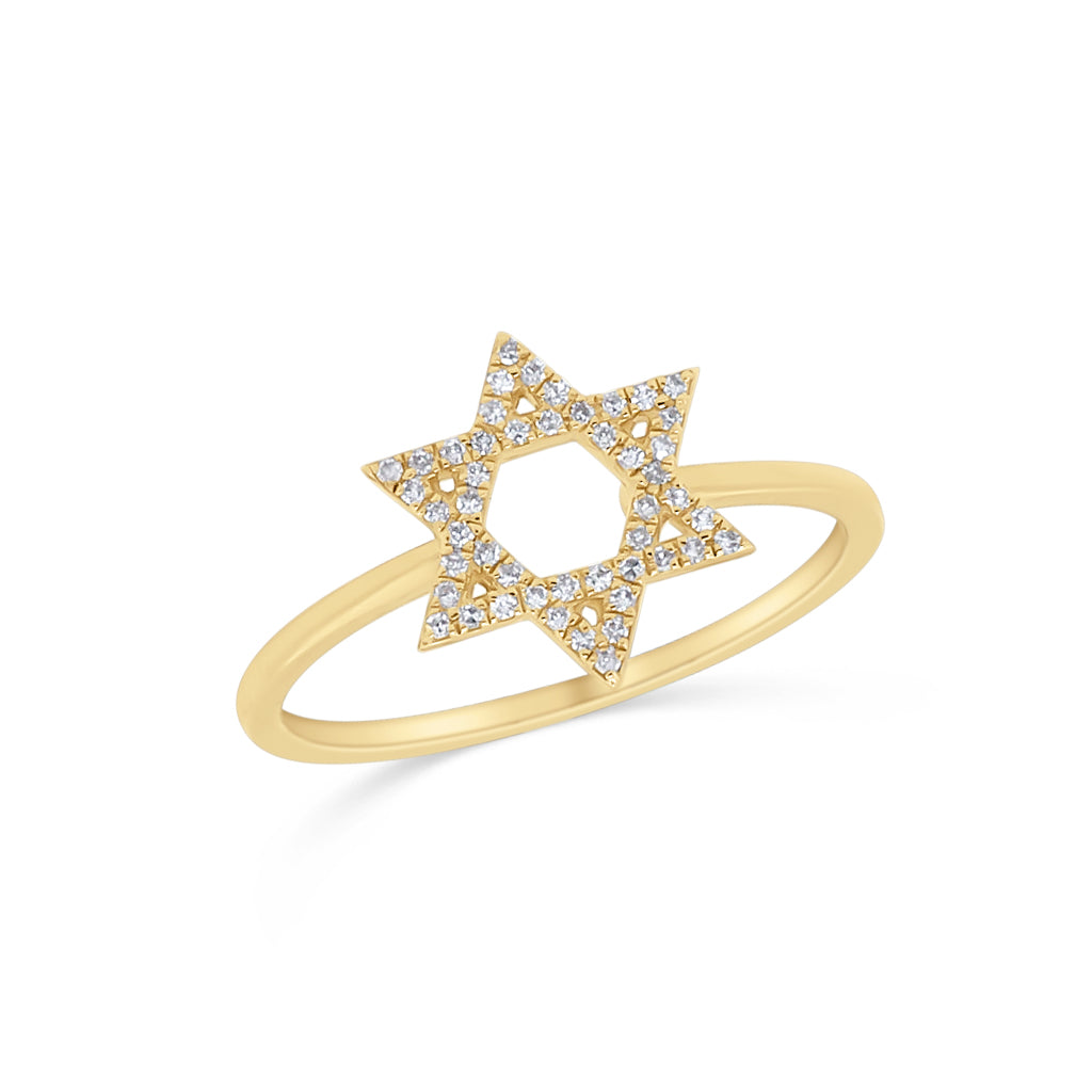 Diamond Israeli Star Ring