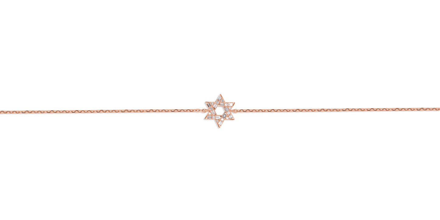 Jewish Star Diamond Bracelet