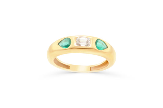 Emerald and Diamond Ring