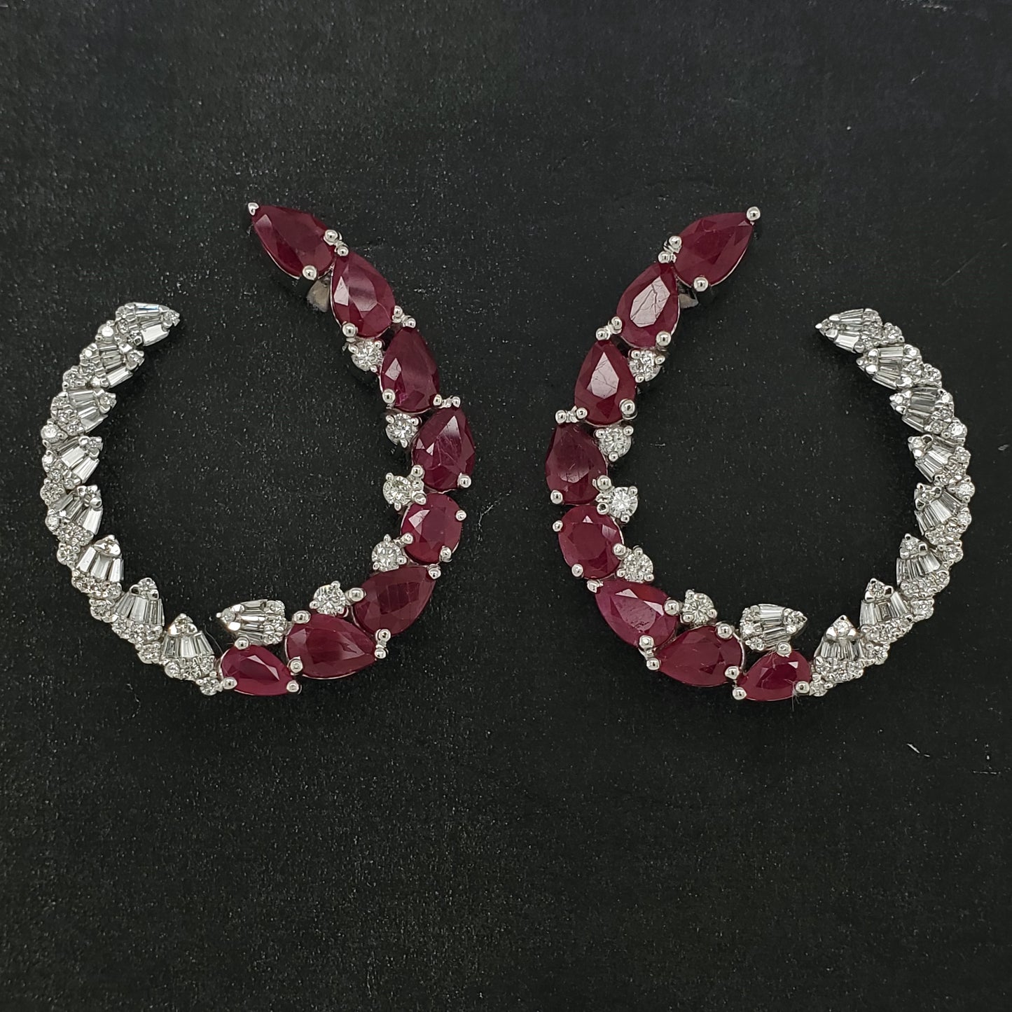 DIAMOND AND RUBY EARRING