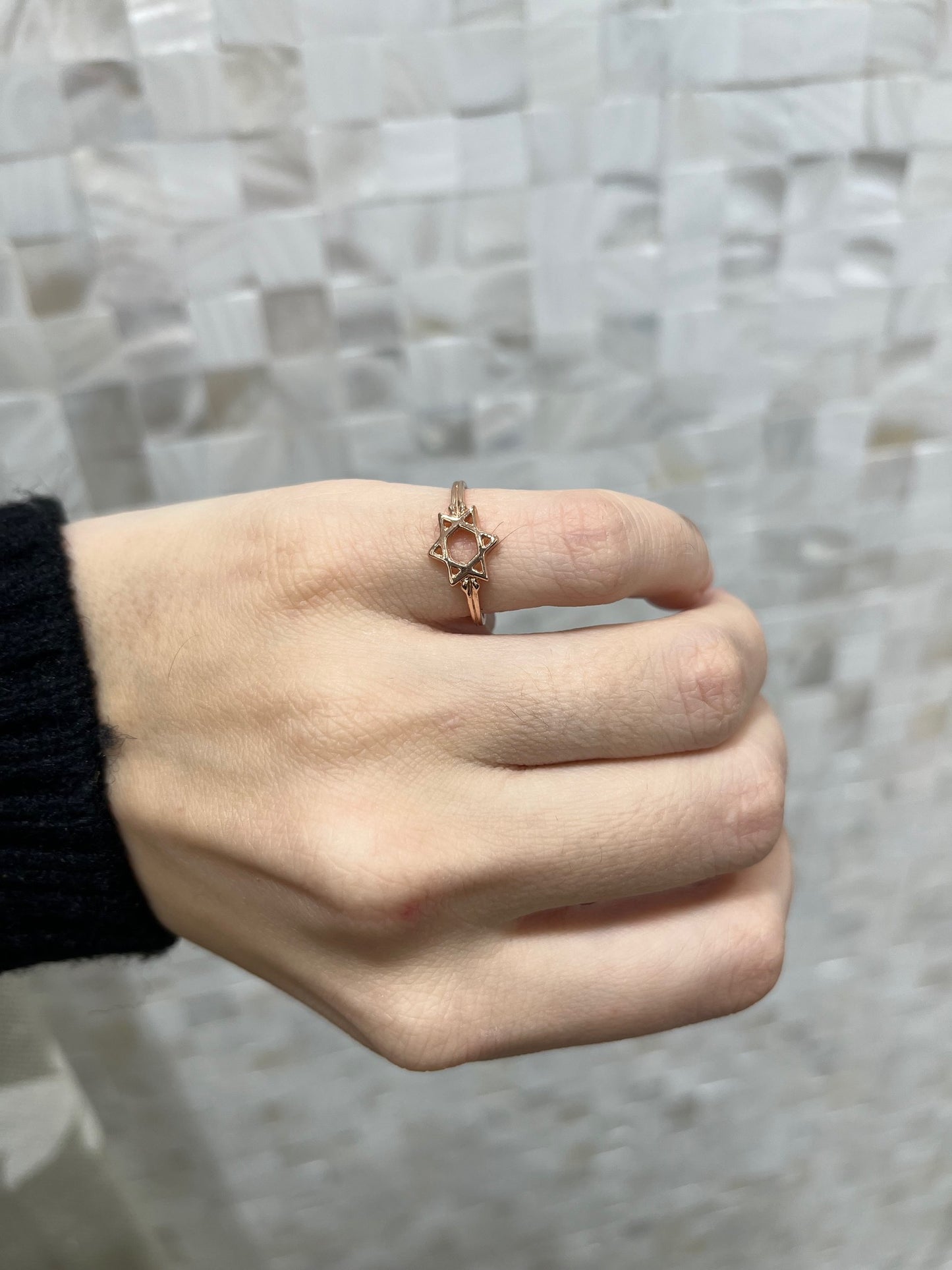 Rose Gold Israeli Star Ring