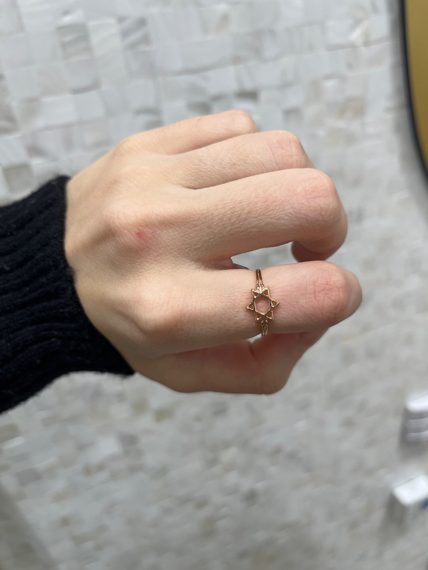 Rose Gold Israeli Star Ring