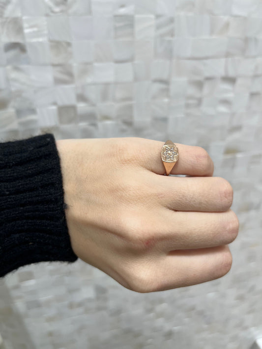 Rose Gold Israeli Star Pinky Ring