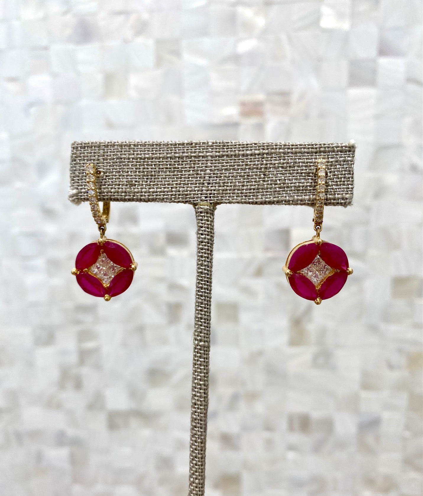 Amelia Ruby Earrings