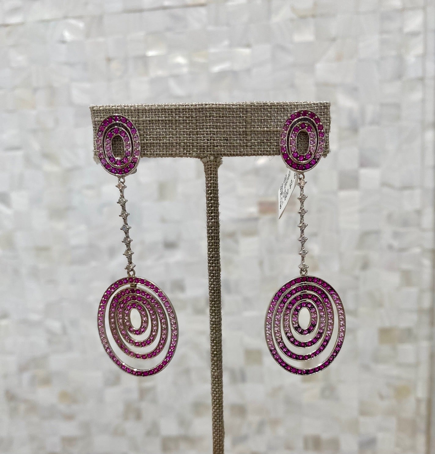 Scarlet Ruby Hanging Earrings