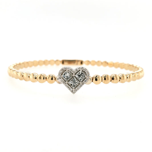 HEART DIAMOND BANGLE