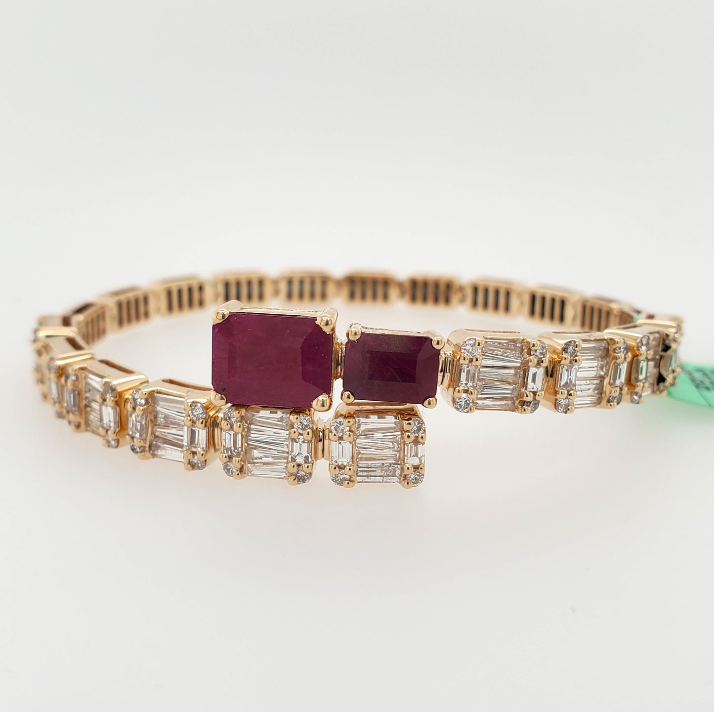 DIAMOND AND RUBY BANGLE