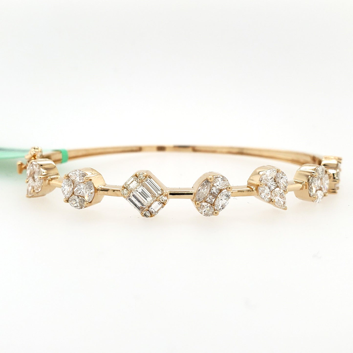 DIFFERENT CUT DIAMOND BANGLE