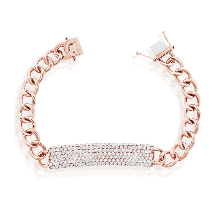 DIAMOND ID BAR BRACELET