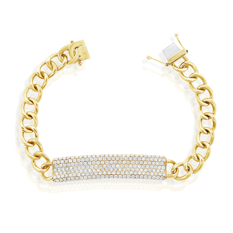 DIAMOND ID BAR BRACELET