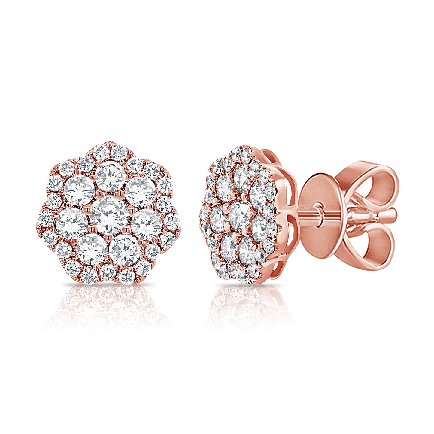 DIAMOND FLOWER EARRINGS