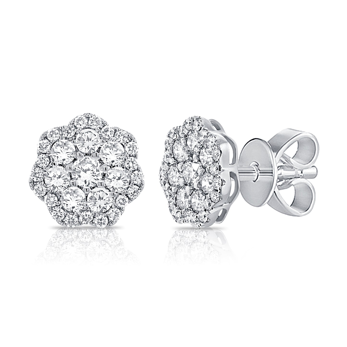 DIAMOND FLOWER EARRINGS