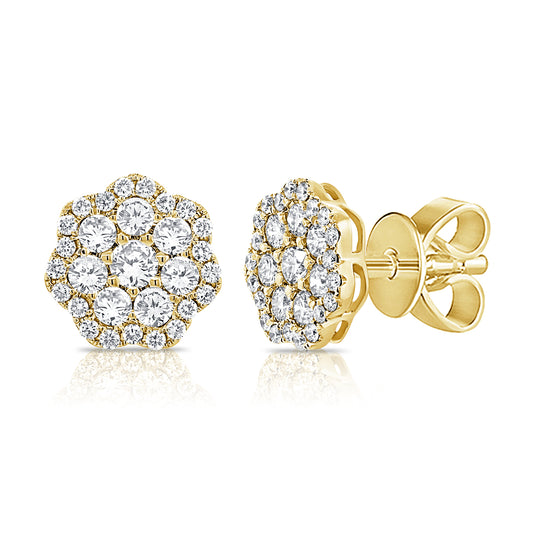 DIAMOND FLOWER EARRINGS