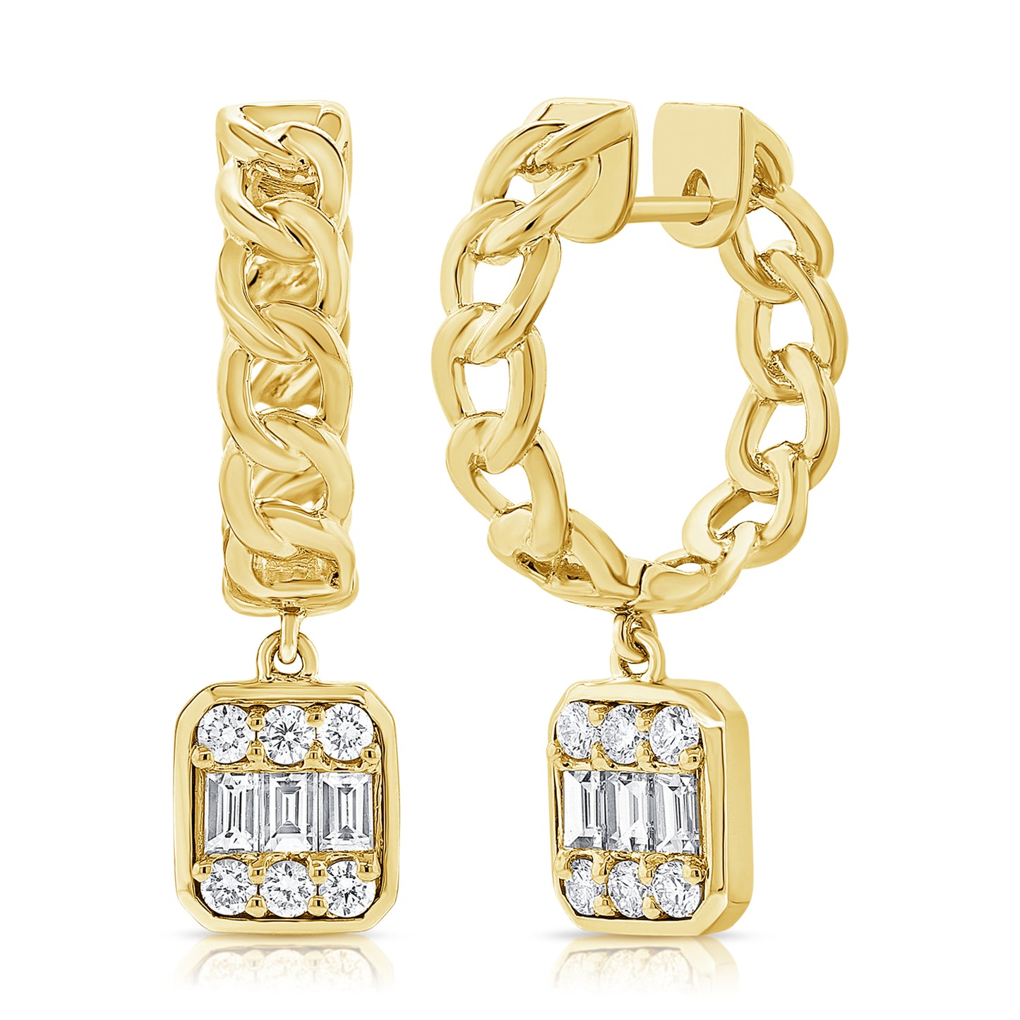 DIAMOND LINK EARRING