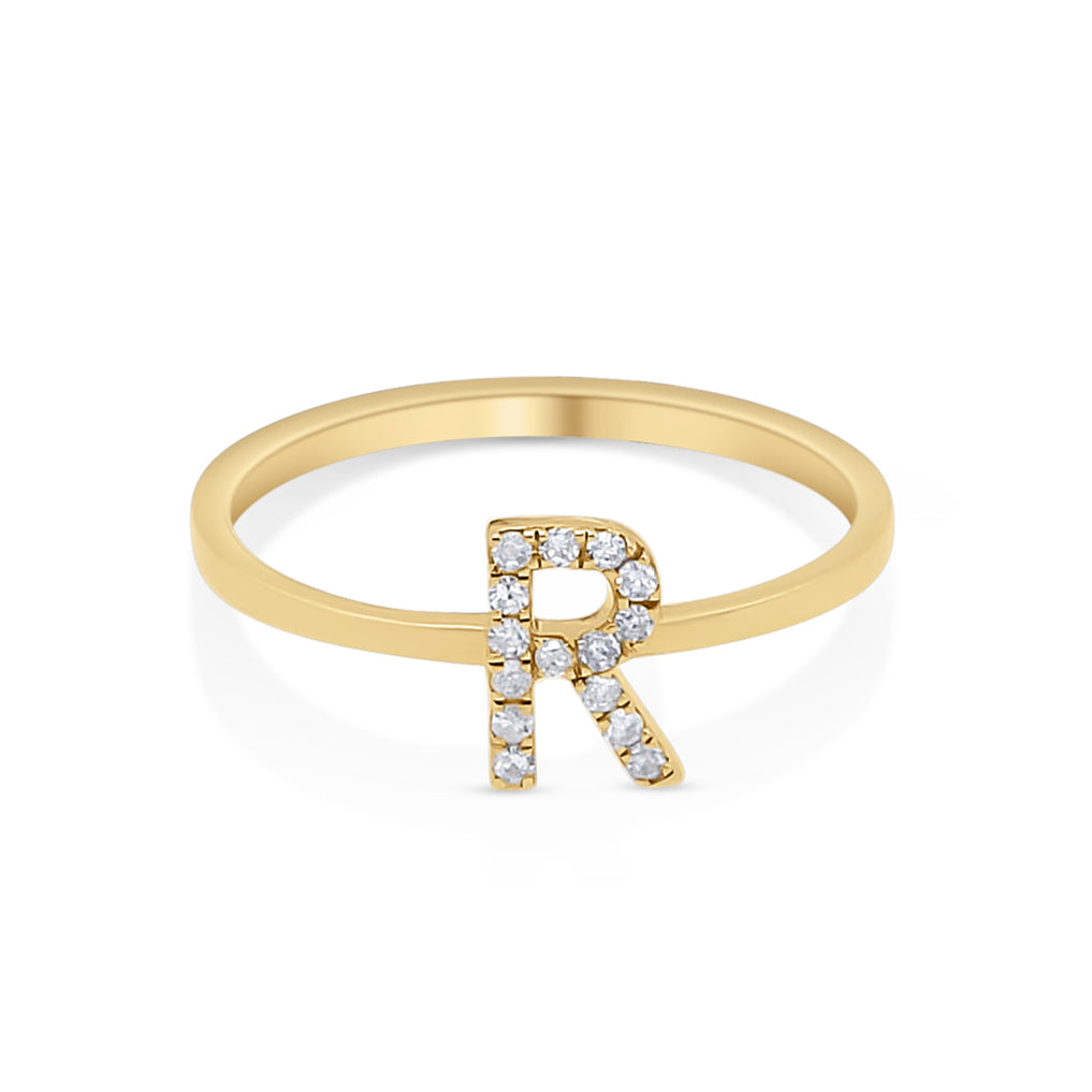 Diamond R Ring